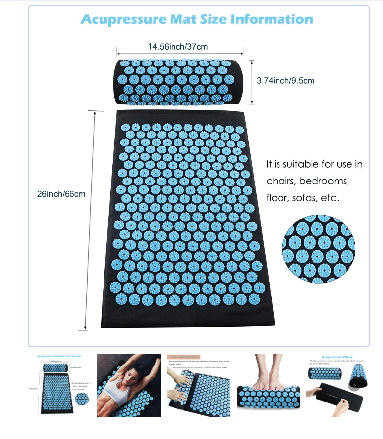 Meridian Acupressure Mat and Pillow Set V.1