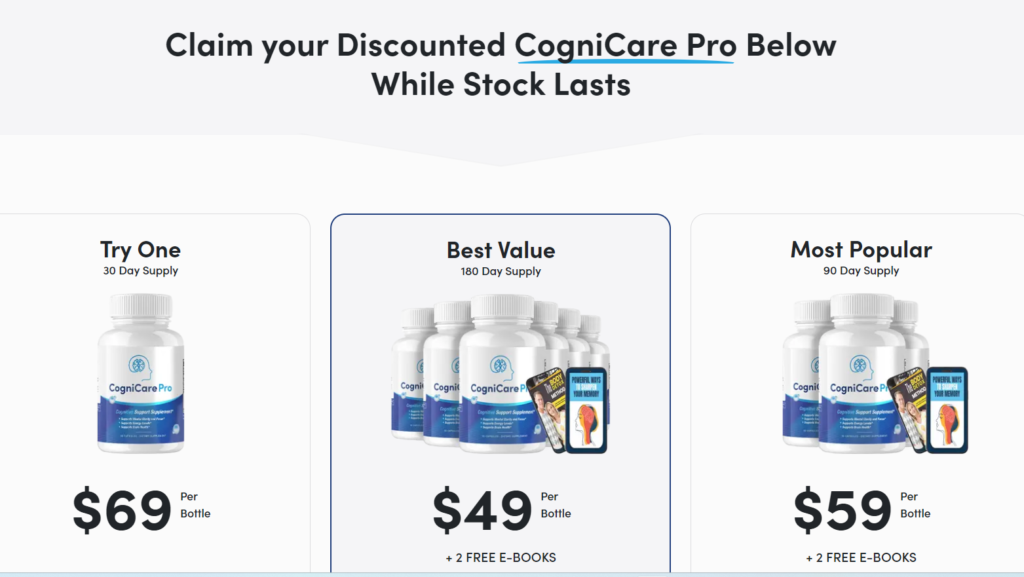 Prices of CogniCare Pro